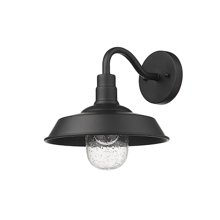 Estallar 10.5 x 10.25 x 12 in. Burry 1-Light Matte Black Wall Light ES3091277